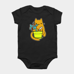 Echeveria Cat Indoor Garden Baby Bodysuit